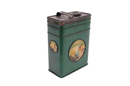 KENPAZAR Dekoratif Metal Yakıt Bidonu Kumbaralı Vintage Hediyelik