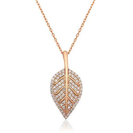 KENPAZAR 925 Ayar Gümüş Yaprak Kadın Gümüş Kolye