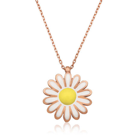 KENPAZAR 925 Ayar Gümüş Papatya Kadın Gümüş Kolye