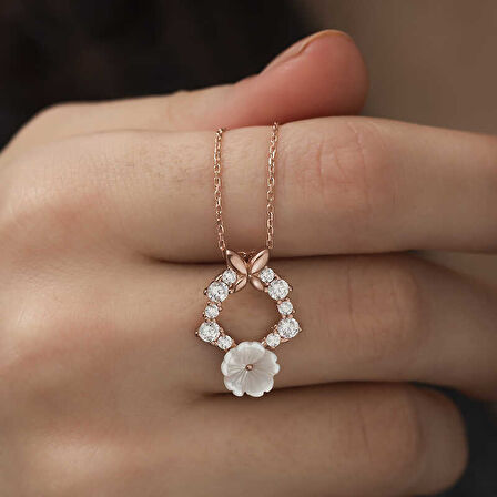 KENPAZAR 925 Ayar Gümüş Bahar Çiçeği Kadın Gümüş Kolye