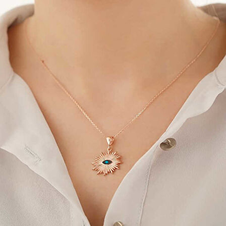 KENPAZAR 925 Ayar Gümüş Nazar Göz Gümüş Kolye