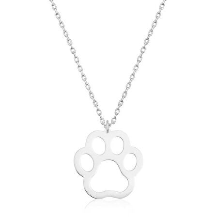 KENPAZAR 925 Ayar Gümüş Köpek Patisi Kadın Gümüş Kolye