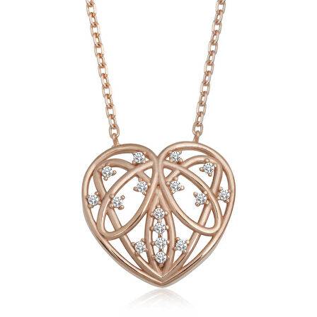 KENPAZAR 925 Ayar Gümüş Bombeli Kalp Kadın Gümüş Kolye