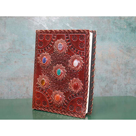 KENPAZAR Taşlı Deri Defter