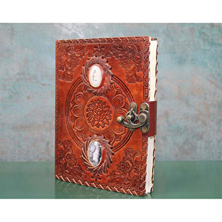 KENPAZAR Taşlı Deri Defter