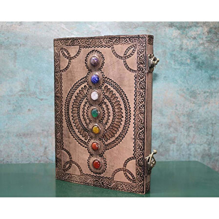 KENPAZAR Taşlı Deri Defter