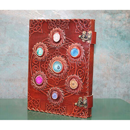 KENPAZAR Taşlı Deri Defter