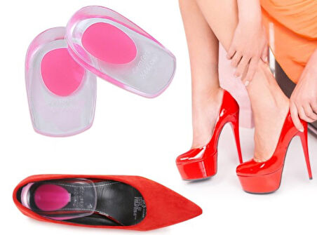 KENPAZAR Topuk Silikonu Şeffaf Pembe