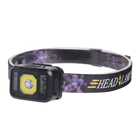 KENPAZAR Pratik Sensörlü Sinyalli Şarjlı Kafa Lambası