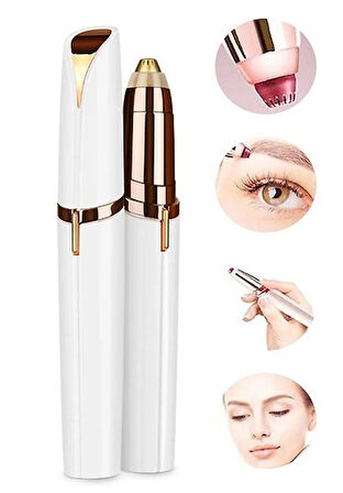 KENPAZAR İnce Uçlu Yüz İçin Tüy Kıl Alıcı Kaş Bıyık Epilasyon Aleti Pilli