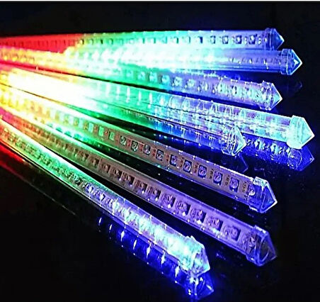 KENPAZAR 8 Adet Meteor Kayan Tüp Led Ağaç Bahçe Solar Güneş Enerjili Led S-12