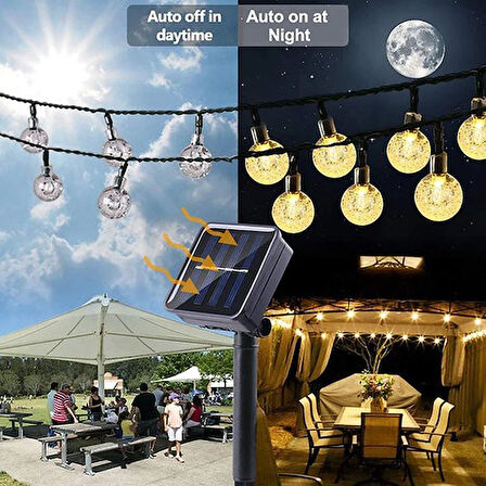 KENPAZAR Güneş Enerjili Top 50 Led Bahçe Aydınlatma 7 Metre S-38