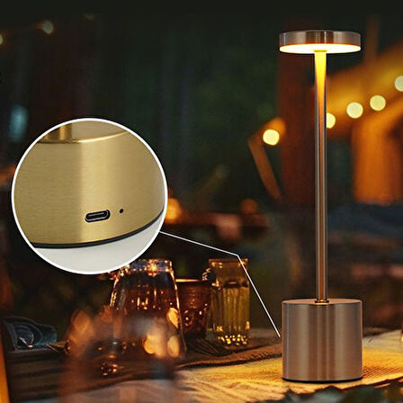 KENPAZAR Dekoratif Şarjlı Dokunmatik Masa Lambası