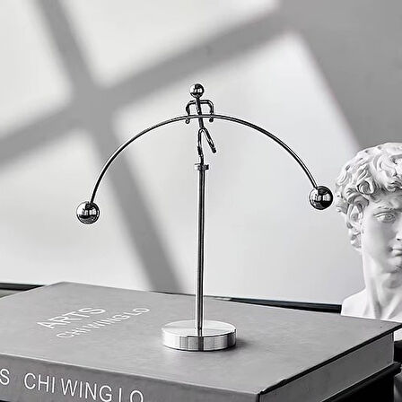 KENPAZAR Halterci Şeklinde Newton Balans Denge Topları han-24