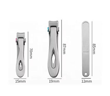 KENPAZAR Ultra Geniş Ağızlı Paslanmaz 3 lü Tırnak Makas Seti