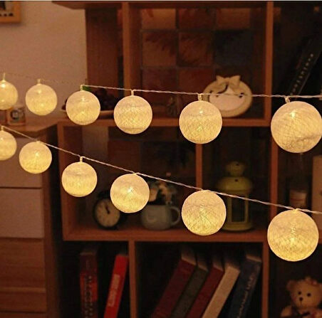 KENPAZAR Top Led Oda Süsleme Işıklı Top Aydınlatma 1,5 Metre