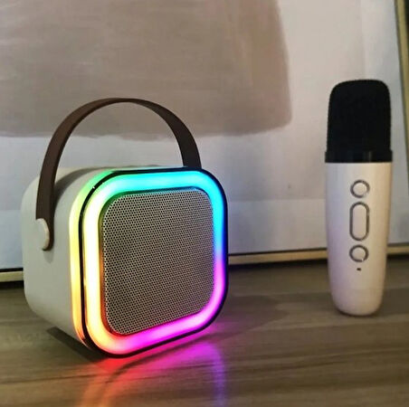 KENPAZAR Taşınabilir Bluetooth Karaoke Hoparlör Kablosuz Mikrofon