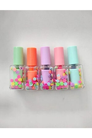 KENPAZAR 5 Li Mini Oje Şekilli Fosforlu Kalem