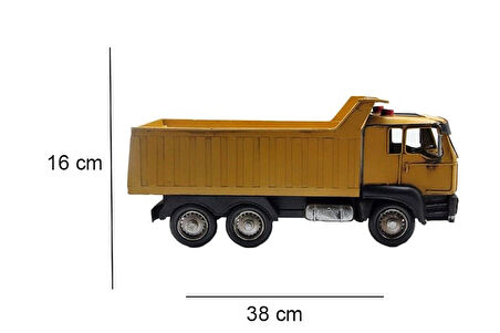 KENPAZAR Dekoratif Metal Hafriyat Kamyonu
