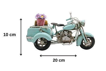 KENPAZAR Dekoratif Metal 3 Tekerlekli Motorsiklet