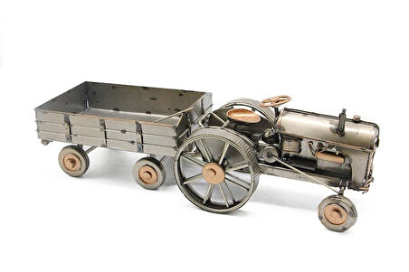 KENPAZAR Dekoratif Metal Traktör Römork