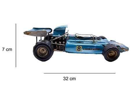 KENPAZAR Dekoratif Metal Yarış Arabası