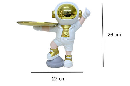 KENPAZAR Astronot Servis Tabaklı Biblo