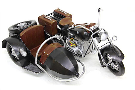 KENPAZAR Dekoratif Metal Motosiklet Sepetli