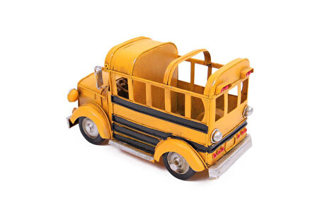 KENPAZAR Dekoratif Metal Araba Okul Otobüsü Kalemlik