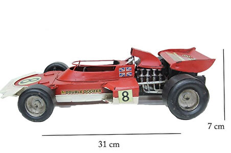 KENPAZAR Dekoratif Metal Yarış Arabası