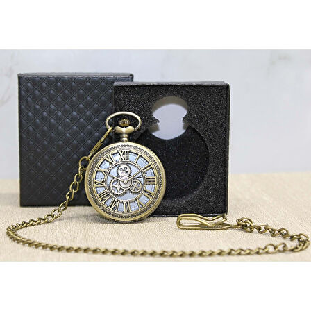 KENPAZAR Özel Kutulu Antik Köstekli Saat