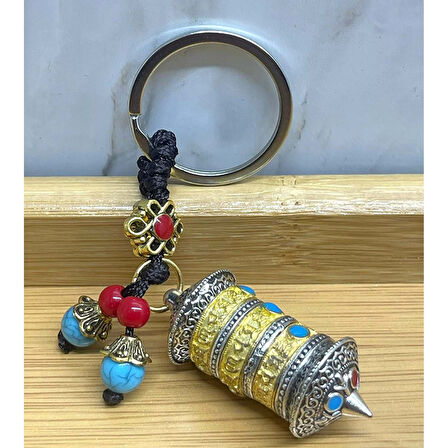 KENPAZAR Metal Tibet Dua Çarkı Anahtarlık