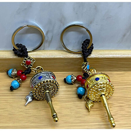 KENPAZAR Metal Feng Shui Şans Çarkı Anahtarlık
