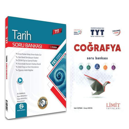 Bilgi Sarmal TYT Tarih Soru ve Limit TYT Cografya Soru Bankası 2 Kitap Set