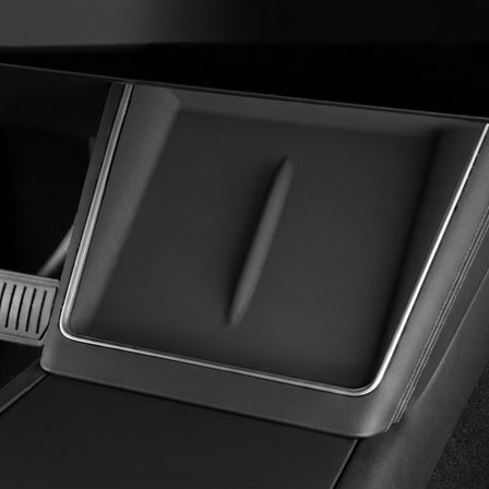 Tesla Model Y Standart ve Juniper Uyumlu Ön Konsol Kablosuz Şarj Pedi Kaymaz Silikon Matı 1 Adet Siyah