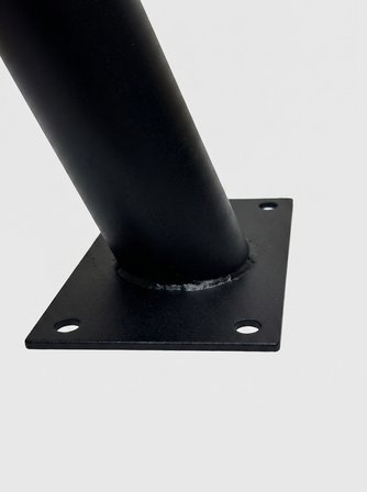 35 cm Siyah Metal Dış Mekan Sokak Armatürü Montaj Konsolu 4 cm Boru 10x6 cm Tabanlı