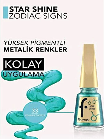 Burç - Star Shine Yüksek Pigmentli & Parlak Bitişli Metalik Oje