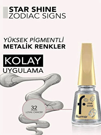 Burç - Star Shine Yüksek Pigmentli & Parlak Bitişli Metalik Oje