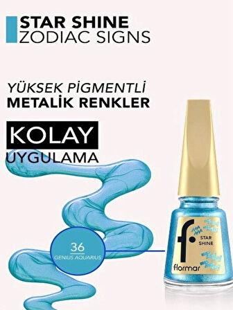 Burç - Star Shine Yüksek Pigmentli & Parlak Bitişli Metalik Oje