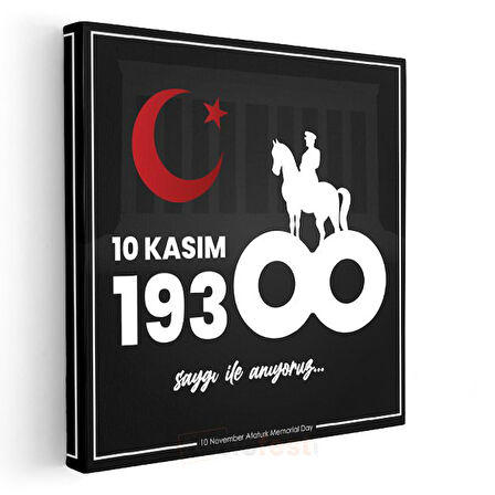 10 Kasım 1938 - Anma Günü Tasarım Kanvas Tablo