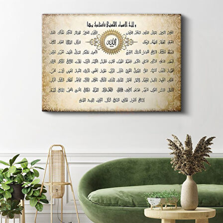 Esmaül Hüsna - Allah'ın 99 Güzel İsmi Kanvas Tablo