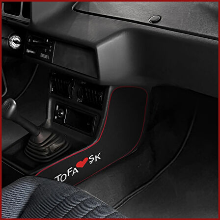 Tofaş Şahin Doğan Kartal Torpido Vites Orta Konsol Yan Koruma Halısı – Nakış İşlemeli Kumaş Kaplama