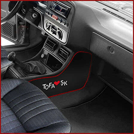 Tofaş Şahin Doğan Kartal Torpido Vites Orta Konsol Yan Koruma Halısı – Nakış İşlemeli Kumaş Kaplama