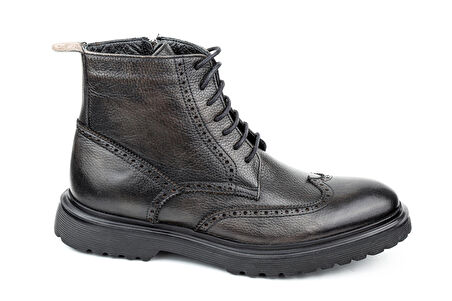 Dexter Siyah Hakiki Deri Erkek Casual Bot KO9586-61