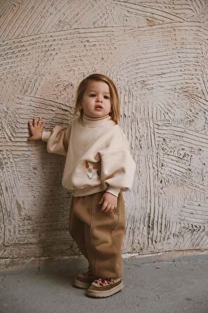 Balıkçı Yaka Polarlı Eşofman Takımı 1-5 Yaş