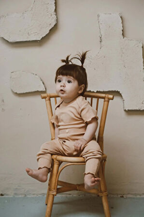 Kalp Nakışlı Fitilli Body Tayt Set