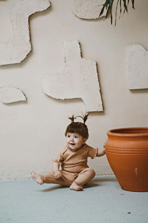 Kalp Nakışlı Fitilli Body Tayt Set