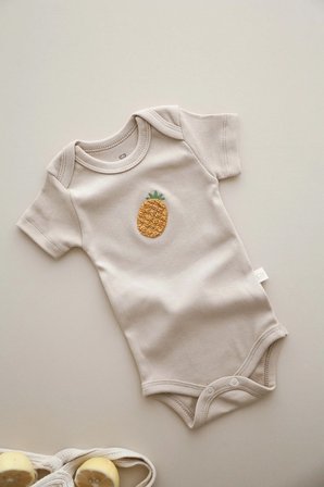 Ananas Nakışlı Çıt Çıtlı Body-Zıbın