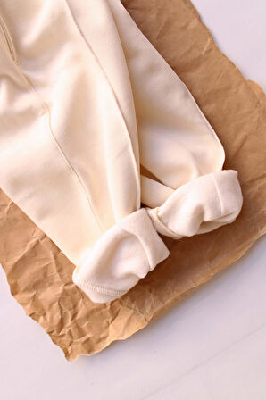 Krem Eşofman Altı İçi Polarlı