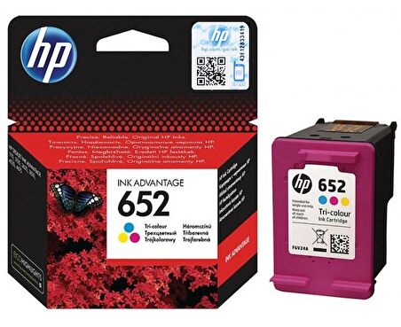 HP 652 Üç Renkli Kartuş F6V24AE